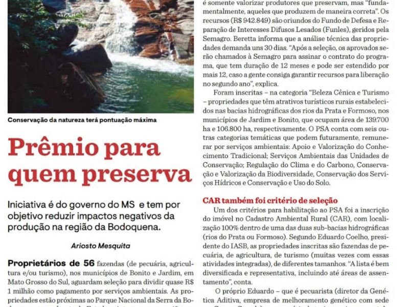 PSA foi destaque da Revista DBO